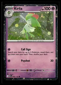 Kirlia 059/132 Mega Evolution Common Fall 2025 Collectors Chest Cosmo Promo - Image 1