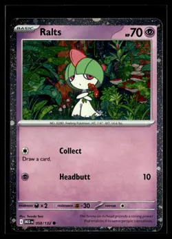 Ralts 058/132 Mega Evolution Common Fall 2025 Collectors Chest Cosmo Promo - Image 1