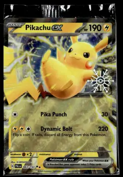 Pikachu ex 063/193 Paldea Evolved Double Rare Pokemon - Image 1