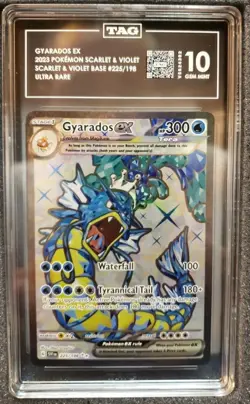 2023 Pokemon Svi EN-Scarlet & Violet Gyarados #225 EX Ultra Rare TAG 10 Gem Mint - Image 1