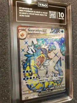 2023 Pokemon Svi EN-Scarlet & Violet Gyarados #225 EX Ultra Rare TAG 10 Gem Mint - Image 2
