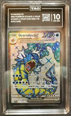 2023 Pokemon Svi EN-Scarlet & Violet Gyarados #225 EX Ultra Rare TAG 10 Gem Mint - Image 3