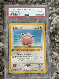 PSA 8 Pokemon 2002 1st Edition Neo Destiny Jigglypuff Uncommon #44 - Image 1