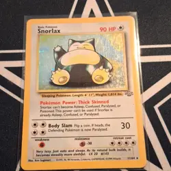 Pokemon Snorlax 11/64 Jungle Holo Rare Unlimited Basic 90 HP 1999 WotC - Image 1