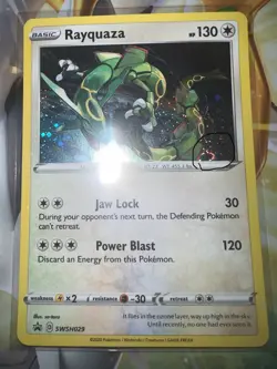 Pokemon TCG Rayquaza - SWSH029 Sword & Shield Black Star Promo NM W/Swirl - Image 1