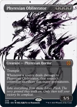 MTG English Phyrexian Obliterator (Showcase) NM Normal Phyrexia: All Will Be One - Image 1