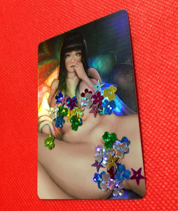 Hinata Hyuga Sexy Anime ACG Waifu Gold Beauty Holo Card - Image 2