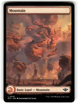 Mountain (0275) 275 Land Outlaws of Thunder Junction Magic: The Gathering NM - Image 1