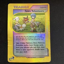 Town Volunteers 136/147 Aquapolis Reverse Holo Pokemon TCG 2002 - Image 1