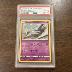 Pokemon TCG PSA MINT 8 Latios Holo Sun & Moon Shining Legends 41/73 2017 - Image 1
