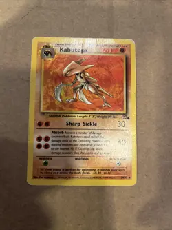 Pokemon TCG Kabutops Fossil 24/62 Regular Unlimited Rare 1999 - Image 1