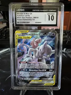 Pokemon 2019 Mewtwo & Mew GX Tag Team SM191 Promo Power Partnership Tin CGC 10 - Image 3