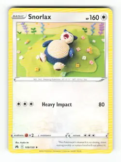 Snorlax 109/159 Rare Crown Zenith Pokemon Near Mint - Image 1