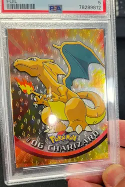PSA 5 EX 1999 FOIL CHARIZARD POKEMON T.V. #6 G5854 - Image 2