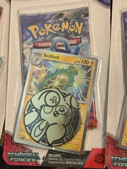 Pokemon Temporal Forces Checklane Blister Set of 10 Packs Bellibolt / Carvanha - Image 3