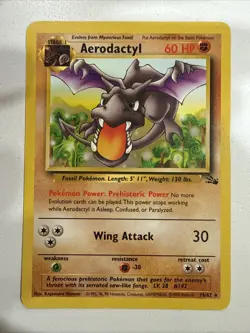 Aerodactyl 16/62 Non-Holo Rare Fossil Pokemon TCG LP Free Shipping - Image 1
