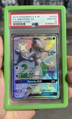 Mewtwo GX SV59/SV94 Full Art Holo PSA 10 - Hidden Fates Shiny Vault - Image 1