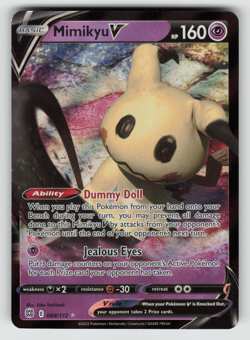 Mimikyu V Pokemon Brilliant Stars 068/172 Ultra Rare NM - Image 1