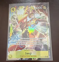 One Piece CCG Sanji EB04-052 Egghead/Straw Hat Crew Rare Holo 4000 Power - Image 1