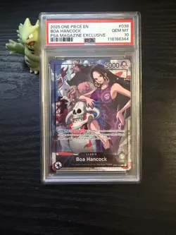 2025 ONE PIECE PROMOS PSA MAGAZINE EXCLUSIVE #038 BOA HANCOCK PSA 10 - Image 1
