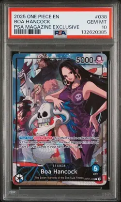 2025 ONE PIECE PROMOS PSA MAGAZINE EXCLUSIVE #038 BOA HANCOCK PSA 10 - Image 1