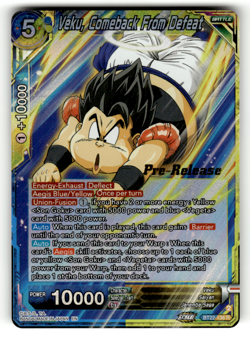 Veku, Comeback From Defeat BT22-136 Foil Rare Critical Blow Pre-Release Cards LP - Image 1