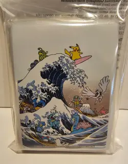Pokemon Center Great Wave Pikachu & Friends Trading Card Sleeves - 65 Pack! NEW! - Image 2