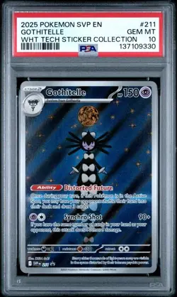 Pokemon Gothitelle White Flare Tech Sticker Coll. Promo #211 PSA 10 - Image 1