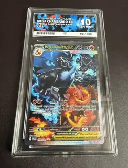 ACE 10 Mega Charizard X EX 125/094 PERFECT SUBGRADES SIR Pokemon TCG GEM MINT - Image 1