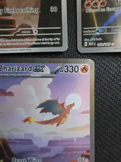 Pokemon 151 SIR Charizard ex 199/165 Charmander Charmeleon Evolution Set NM/M - Image 4
