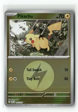 Pikachu (Energy Symbol ) 055/217 ME: Ascended Heroes Pokemon Reverse Holo NM - Image 1