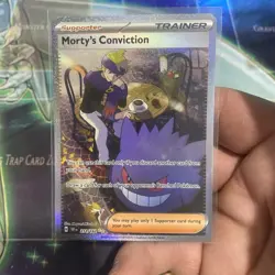 Pokemon TCG Trainer Morty's Conviction 211/162 Temporal Forces SIR NM - Image 1