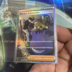Pokemon TCG Trainer Morty's Conviction 211/162 Temporal Forces SIR NM - Image 3