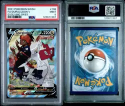 Pokemon Duraludon V 198/203 SWSH07 Evolving Skies Ultra Rare Full Art Holo PSA 9 - Image 3