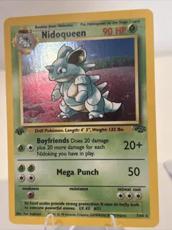 Pokemon TCG Nidoqueen 7/64 1st Edition Jungle Holo Rare LP Condition - Image 2
