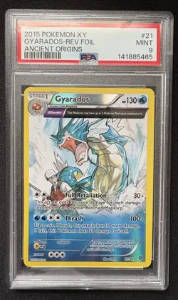 2015 Pokemon XY Gyrados Rev. Foil Ancient Origins PSA 9 - Image 1