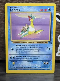 Wizards of the Coast Lapras 25/62 Fossil Unlimited Rare Regular English NM/LP - Image 1
