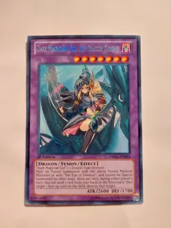 Yugioh Dark Magician Girl the Dragon Knight DRLG-EN004 Secret Rare 1st Ed LP - Image 1
