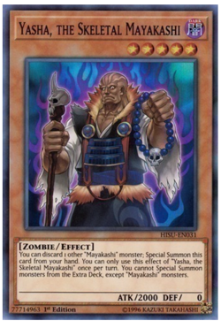Yasha, the Skeletal Mayakashi - HISU-EN031 - Super Rare - 1st Edition - Yugioh - Image 1