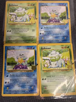 Pokemon TCG Gen 1 Starter Pokemon Bundle Promo Jumbo Cards Squirtle & Bulbasaur - Image 3