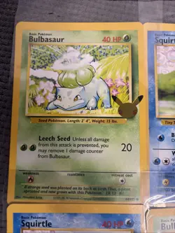 Pokemon TCG Gen 1 Starter Pokemon Bundle Promo Jumbo Cards Squirtle & Bulbasaur - Image 4