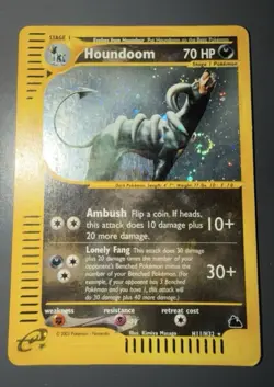 Pokemon Card- Houndoom-Skyridge-Holo-H11/H32-Rare-NoCrystal-ENG-LP-SWIRL - Image 1