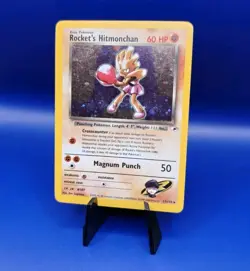 Rocket's Hitmonchan 11/132 Holo Rare Gym Heroes Pokemon Card 1999-2000 TCG WOTC - Image 2