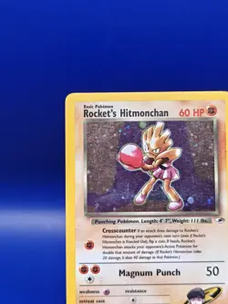 Rocket's Hitmonchan 11/132 Holo Rare Gym Heroes Pokemon Card 1999-2000 TCG WOTC - Image 4