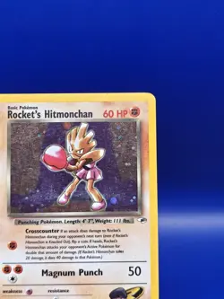 Rocket's Hitmonchan 11/132 Holo Rare Gym Heroes Pokemon Card 1999-2000 TCG WOTC - Image 5