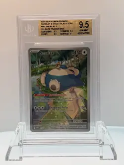 Snorlax 051 Black Star Promo Pokemon Card Graded SV 151 ETB BGS 9.5 GEM MINT - Image 1