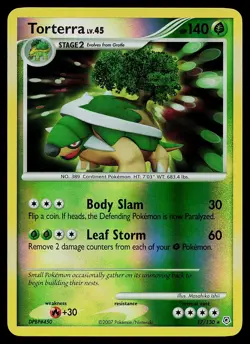 Pokemon Card - Torterra Diamond & Pearl 17/130 Holo Reverse Holo Rare - Image 1