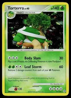 Pokemon Card - Torterra Diamond & Pearl 17/130 Holo Rare - Image 1