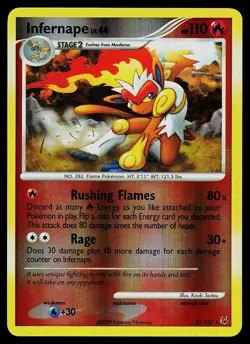 Pokemon Card - Infernape Platinum 31/127 Reverse Holo Rare - Image 1