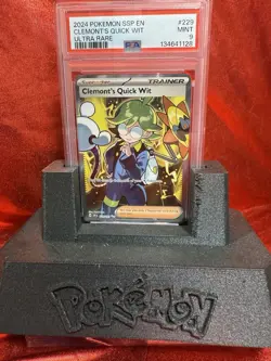 2024 Pokemon Surging Sparks Clemont’s Quick Wit #229 PSA 9 – Ultra Rare - Image 3